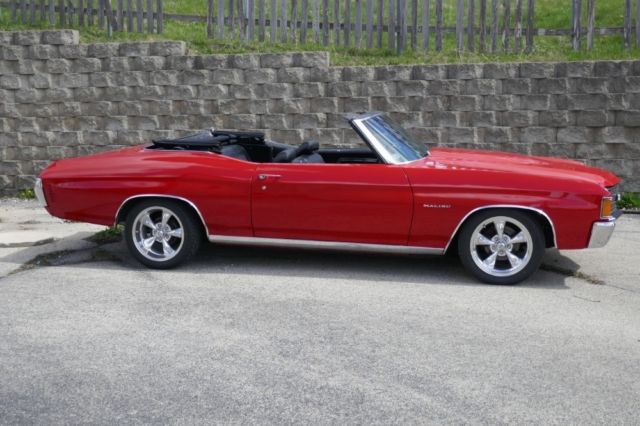 1972 Red Chevrolet Chevelle Convertible