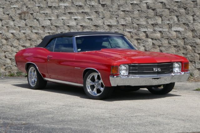 1972 Red Chevrolet Chevelle Convertible