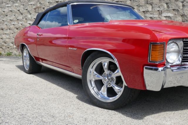 1972 Red Chevrolet Chevelle Convertible