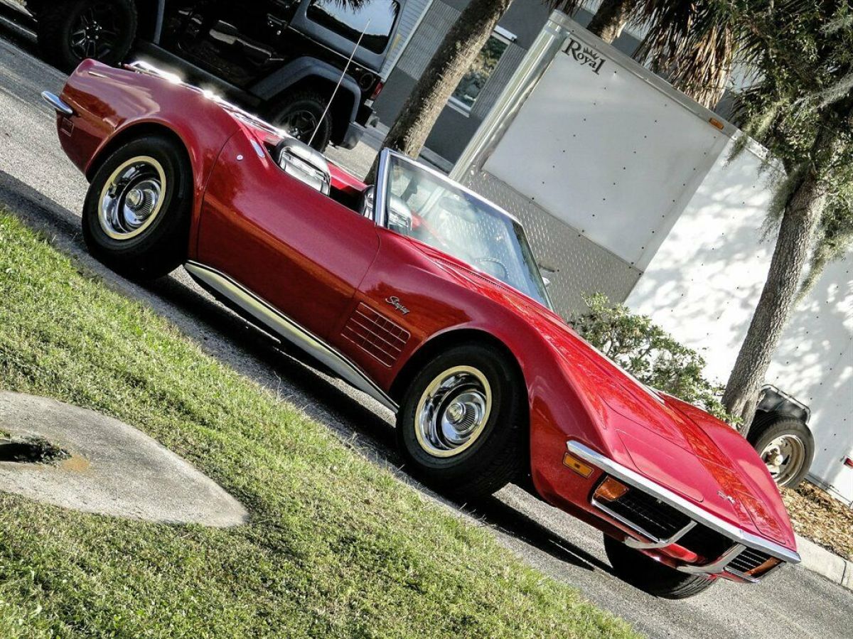 1972 Red Chevrolet Corvette Convertible