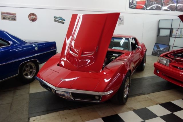 1969 Red Chevrolet Corvette T Tops