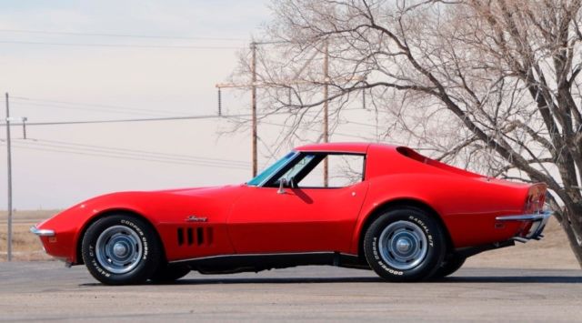 1969 Red Chevrolet Corvette T Tops