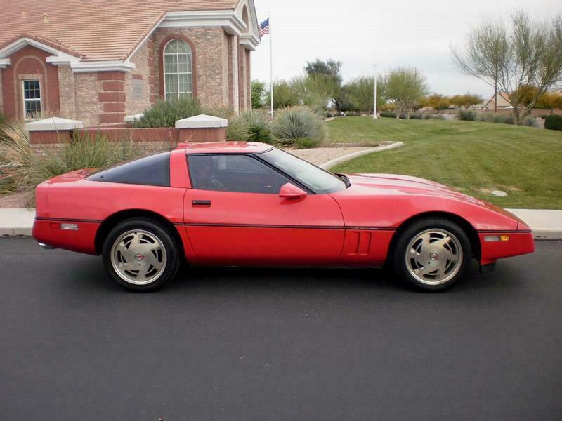 1989 Red Chevrolet Corvette Hatchback