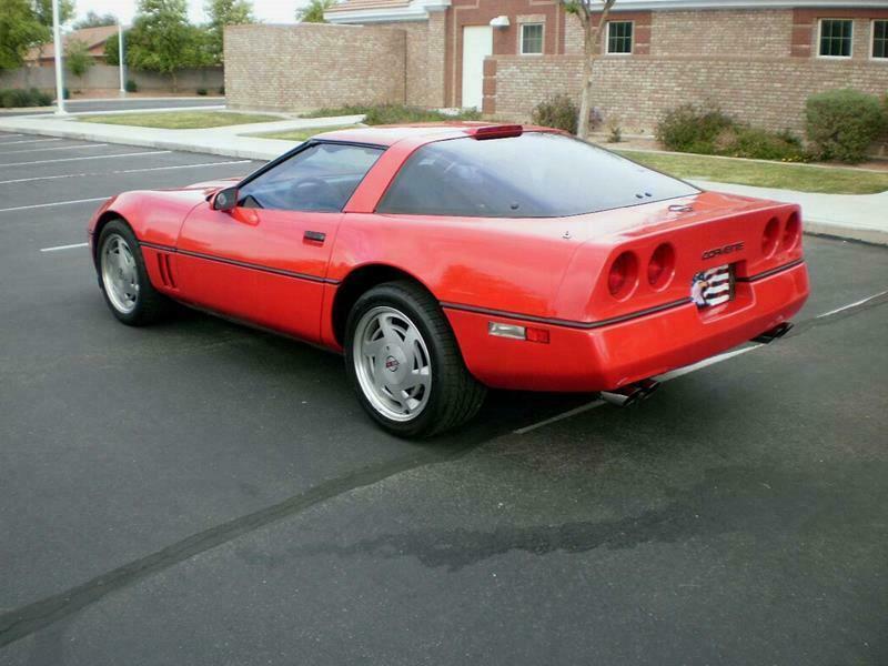 1989 Red Chevrolet Corvette Hatchback