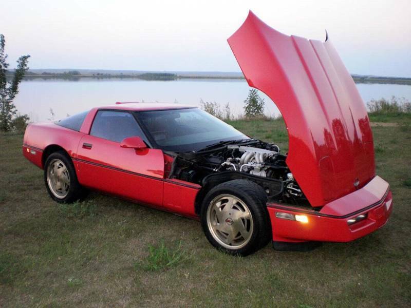 1989 Red Chevrolet Corvette Hatchback