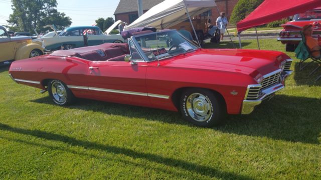1967 Red Chevrolet Impala Convertible