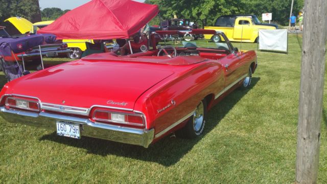 1967 Red Chevrolet Impala Convertible