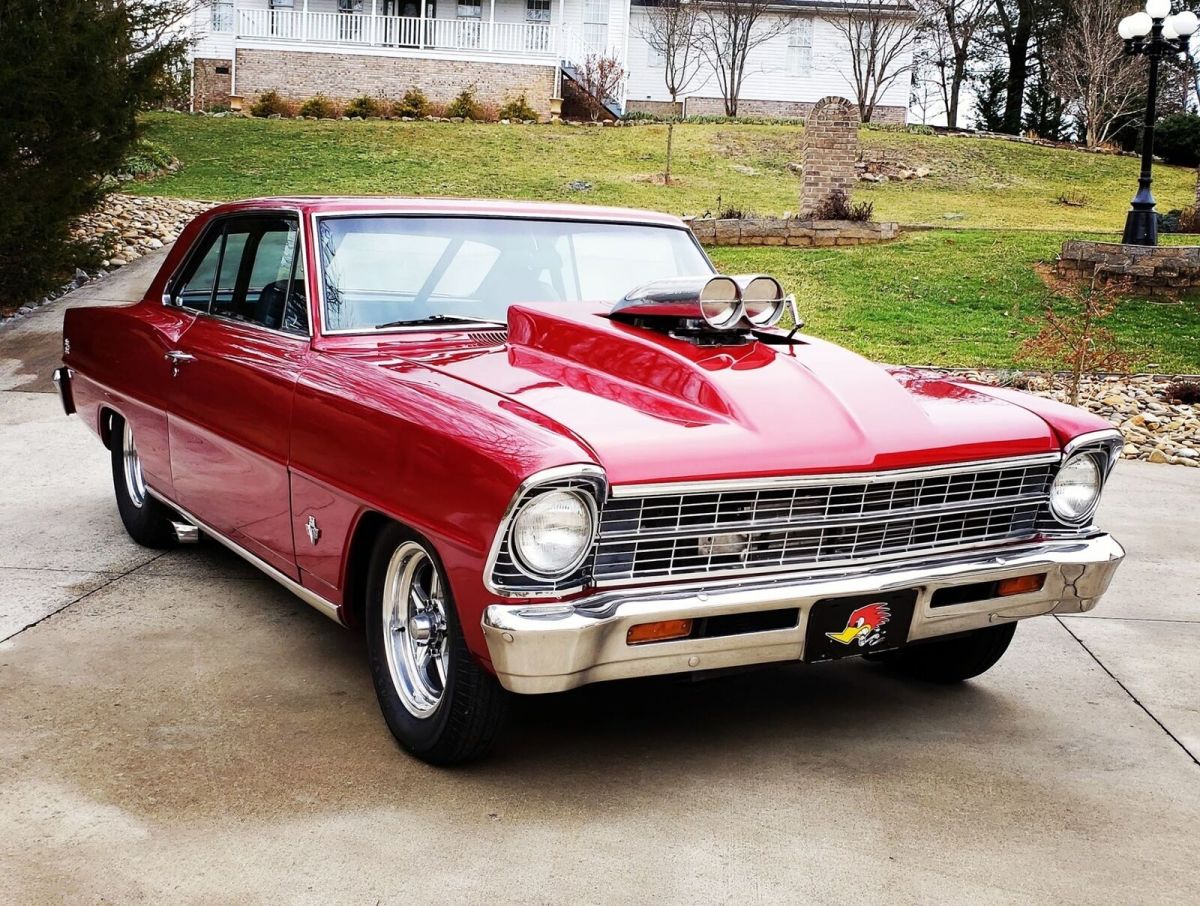 1967 Red Chevrolet Nova Coupe