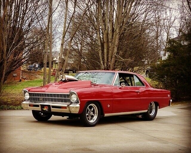 1967 Red Chevrolet Nova Coupe
