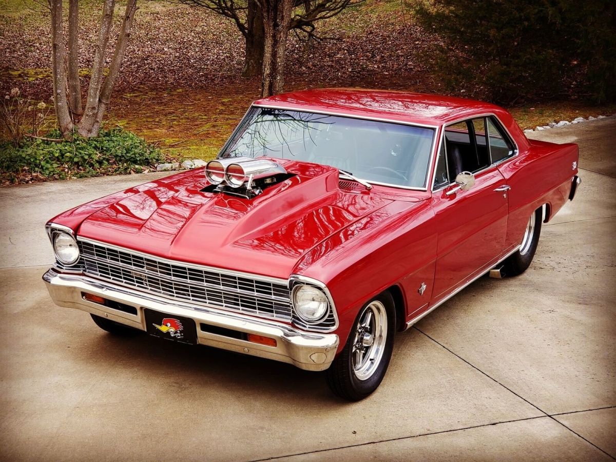 1967 Red Chevrolet Nova Coupe