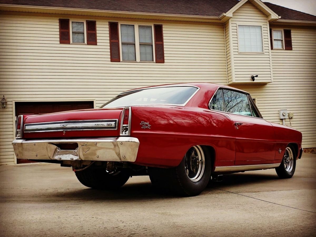 1967 Red Chevrolet Nova Coupe