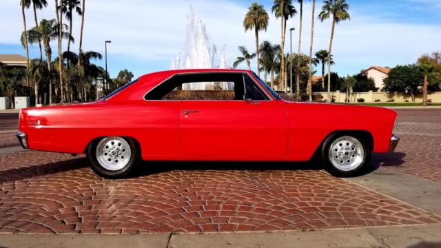 1966 Red Chevrolet Nova Coupe
