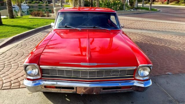 1966 Red Chevrolet Nova Coupe