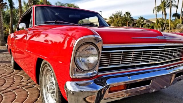 1966 Red Chevrolet Nova Coupe