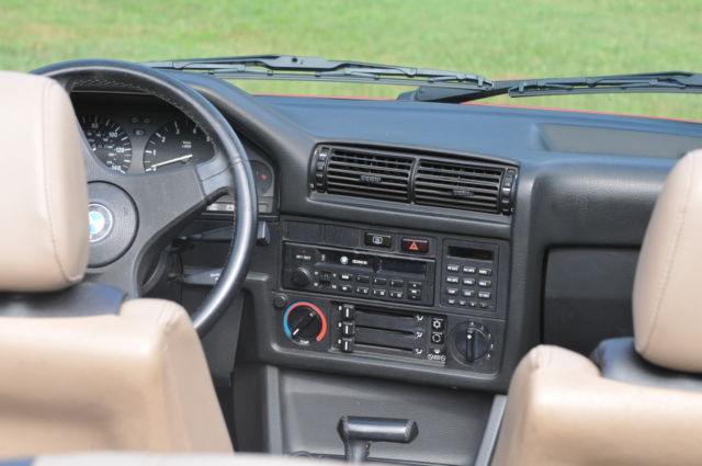 1989 Red BMW 3-Series Convertible