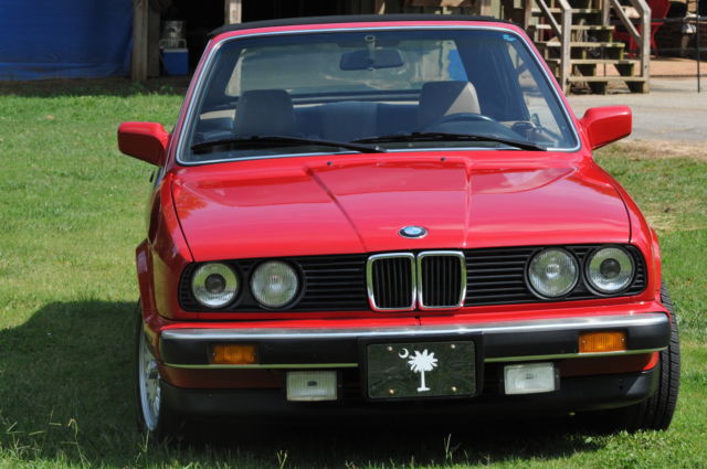 1989 Red BMW 3-Series Convertible