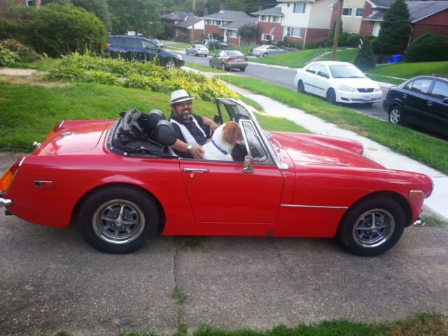 1970 Red MG Midget Convertible