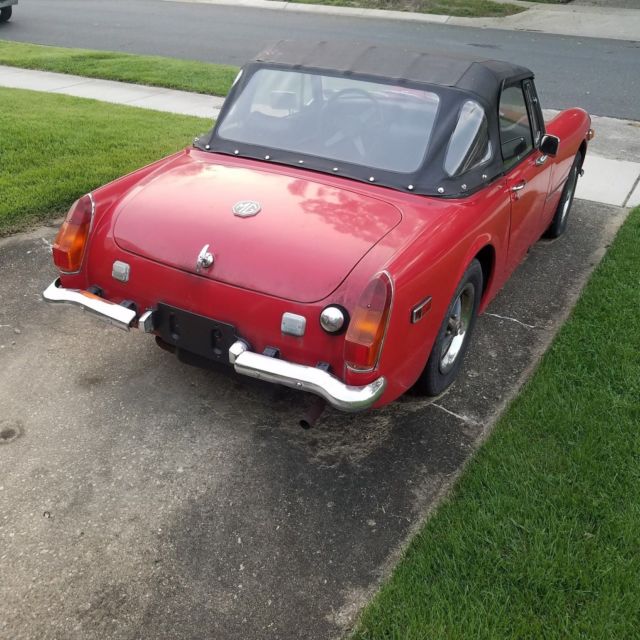 1970 Red MG Midget Convertible