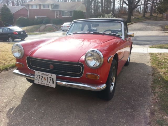 1970 Red MG Midget Convertible