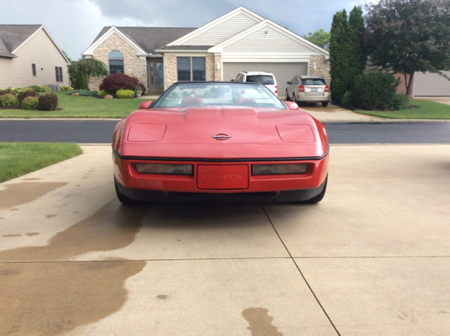 1989 Red Chevrolet Corvette Convertible
