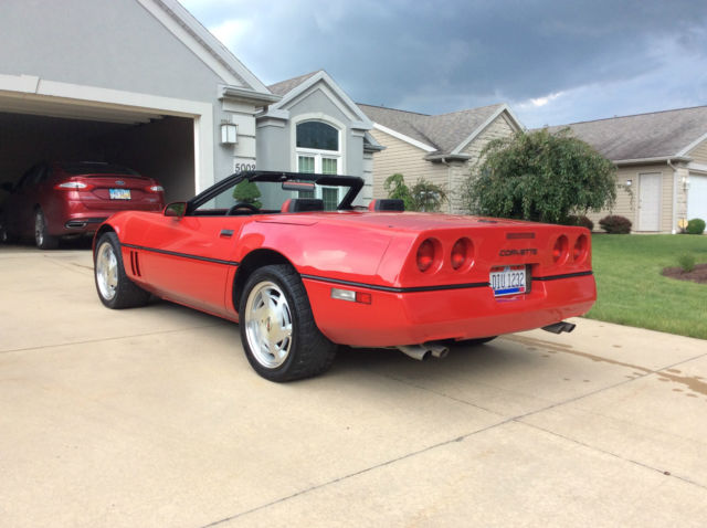 1989 Red Chevrolet Corvette Convertible