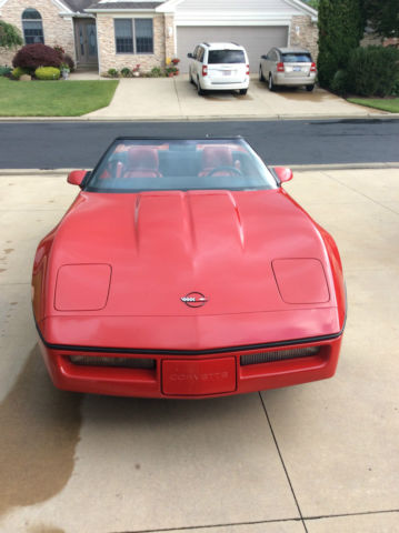 1989 Red Chevrolet Corvette Convertible