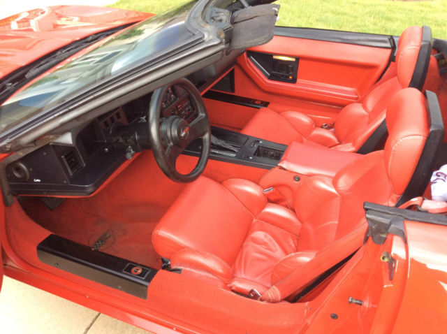 1989 Red Chevrolet Corvette Convertible