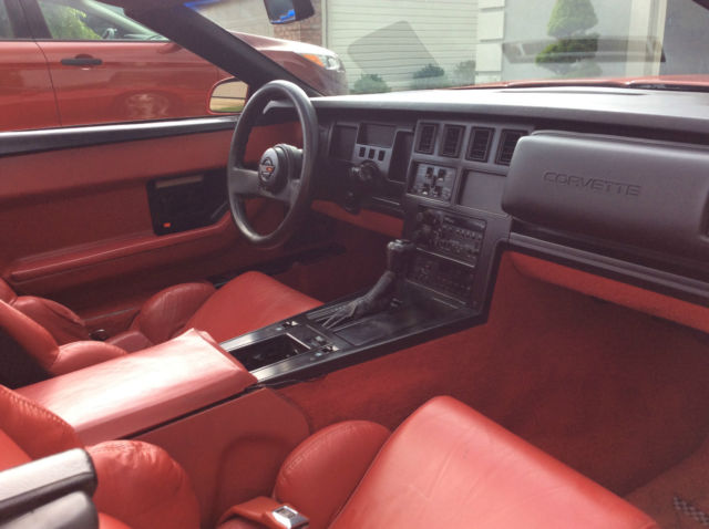 1989 Red Chevrolet Corvette Convertible