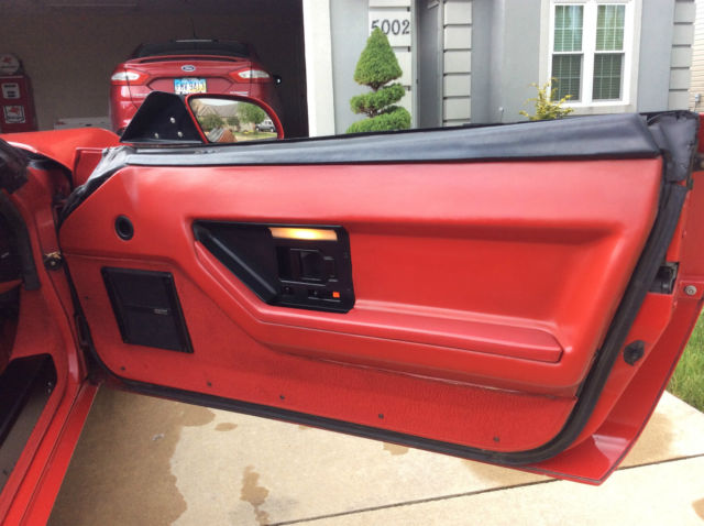 1989 Red Chevrolet Corvette Convertible