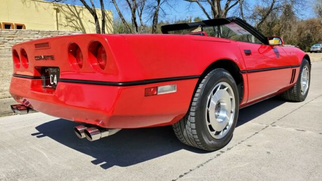 1987 Red Chevrolet Corvette Convertible