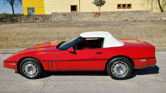 1987 Red Chevrolet Corvette Convertible