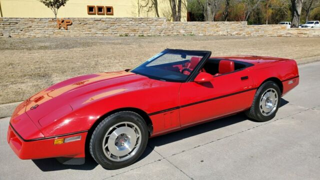 1987 Red Chevrolet Corvette Convertible