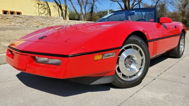 1987 Red Chevrolet Corvette Convertible