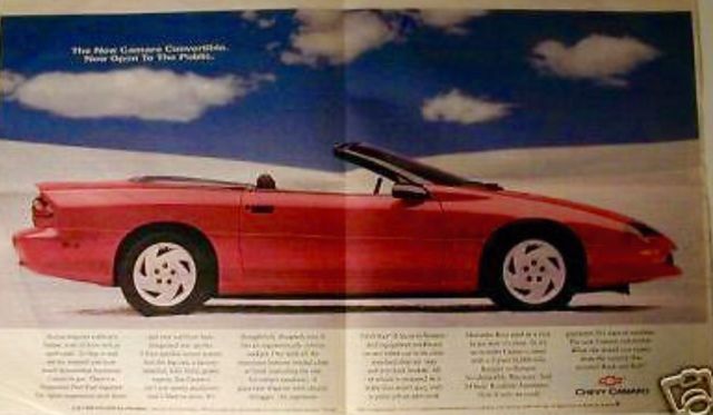 1994 Red Chevrolet Camaro Convertible