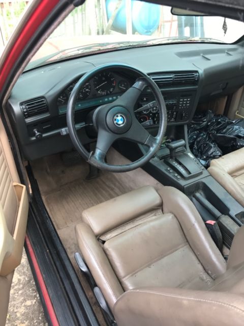 1989 Red BMW 3-Series Convertible