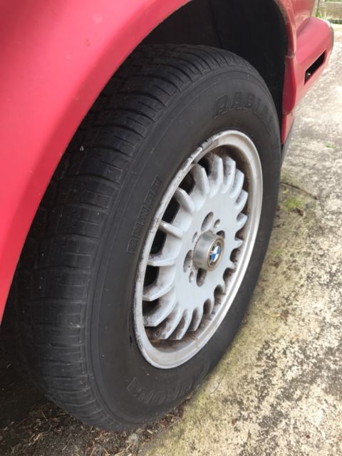 1989 Red BMW 3-Series Convertible