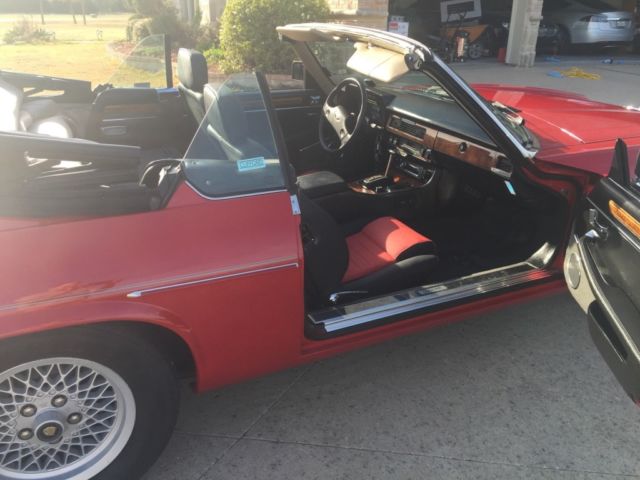 1989 Red Jaguar XJS Convertible