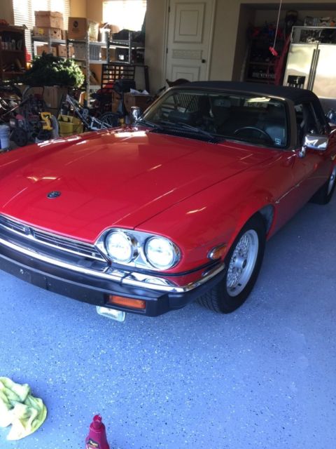 1989 Red Jaguar XJS Convertible
