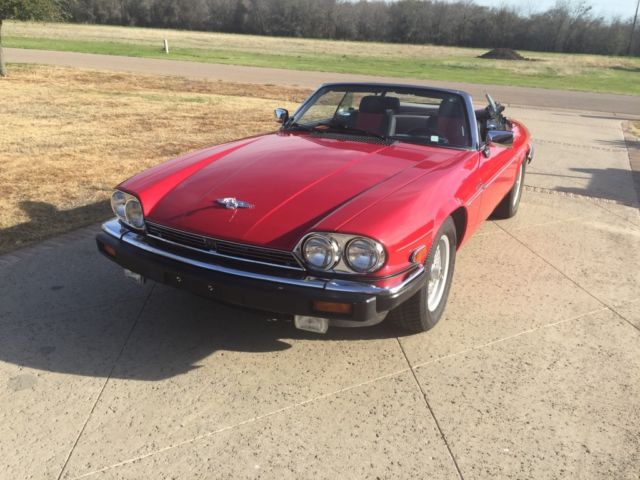 1989 Red Jaguar XJS Convertible