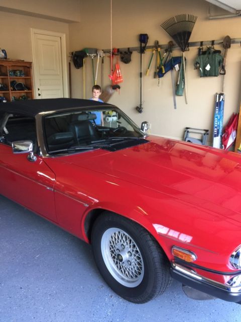 1989 Red Jaguar XJS Convertible