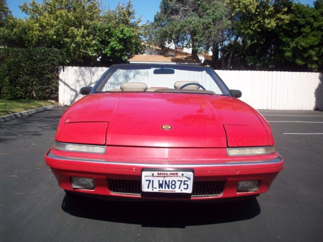 1990 Red Buick Reatta Convertible