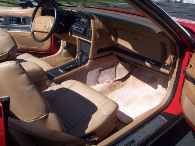 1990 Red Buick Reatta Convertible