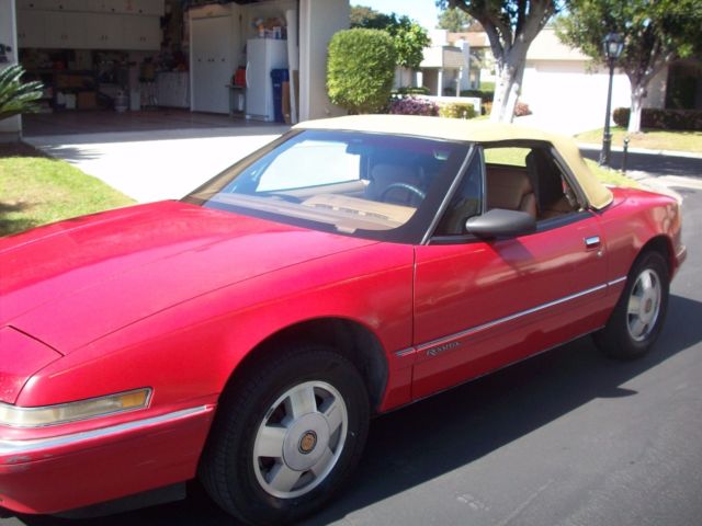 1990 Red Buick Reatta Convertible