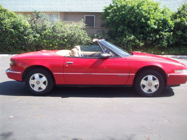 1990 Red Buick Reatta Convertible