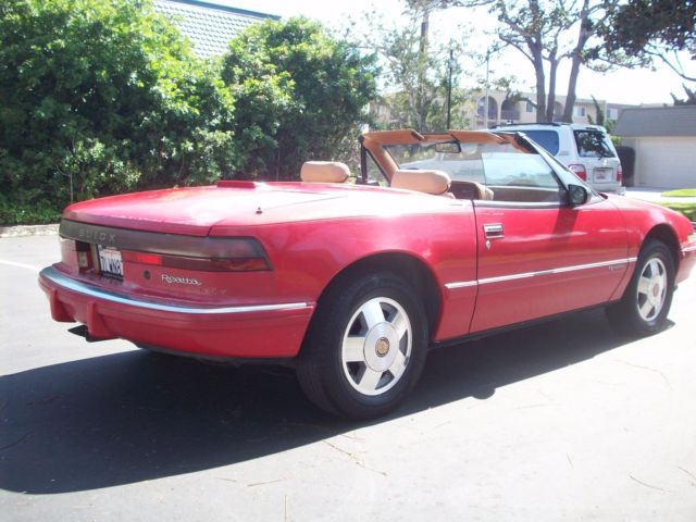 1990 Red Buick Reatta Convertible