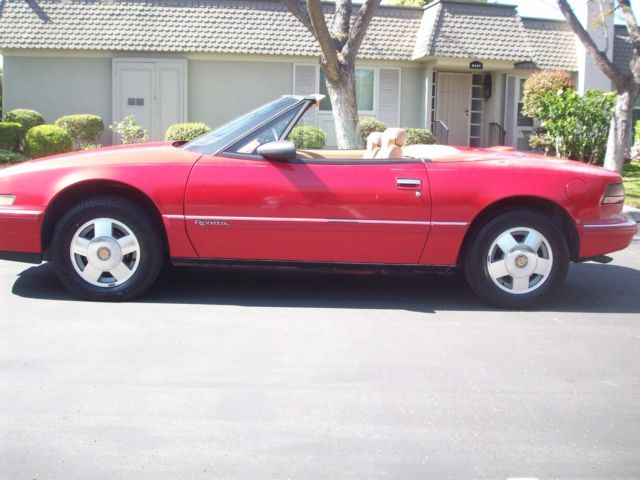 1990 Red Buick Reatta Convertible