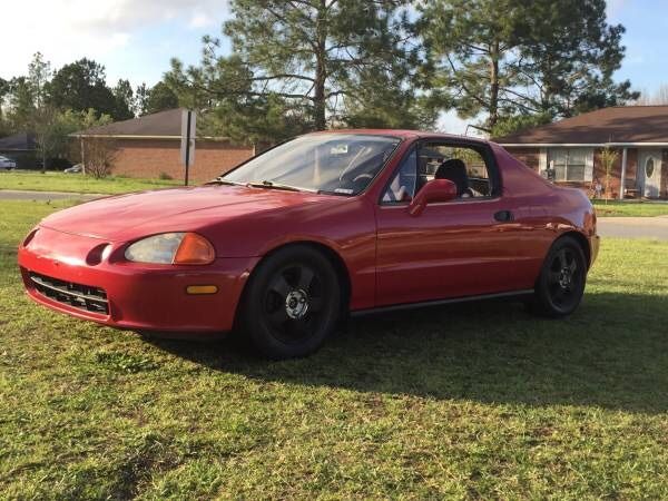 1994 Red Honda Del Sol Convertible