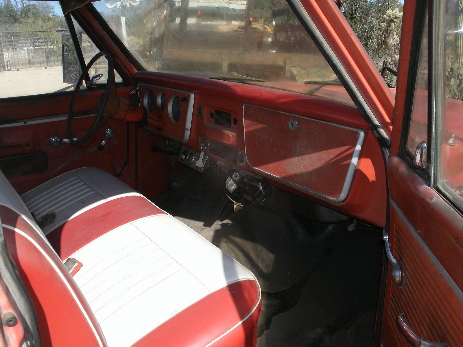 1968 red and white GMC Sierra 1500 Short Bed Step Side