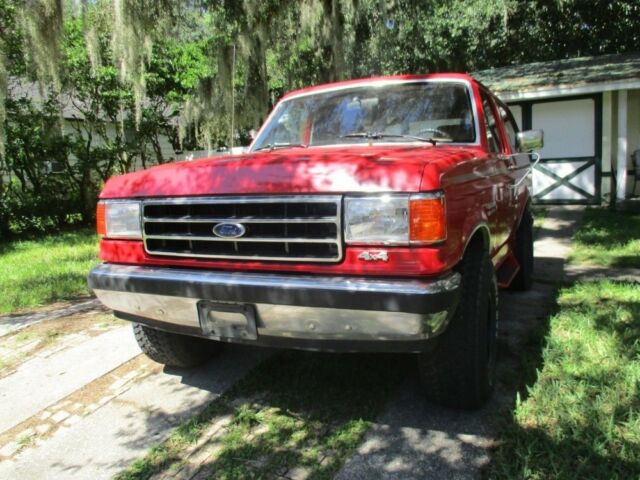 1988 Red Ford Bronco SUV