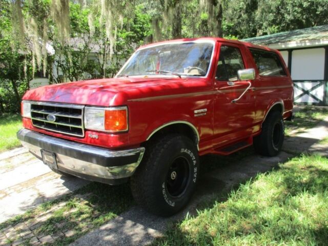 1988 Red Ford Bronco SUV